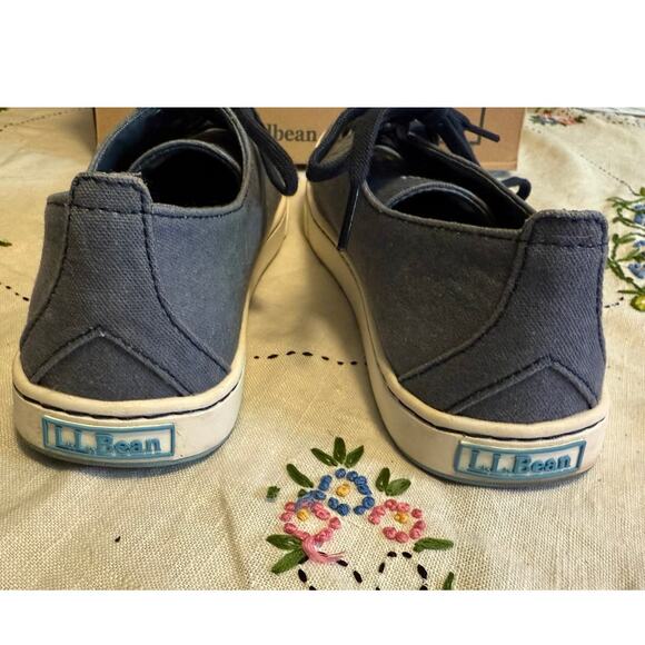 L.L. Bean Women's Campside Oxford Shoe Sneaker Canvas Lace Up Slate Size 8 - Picture 3 of 11